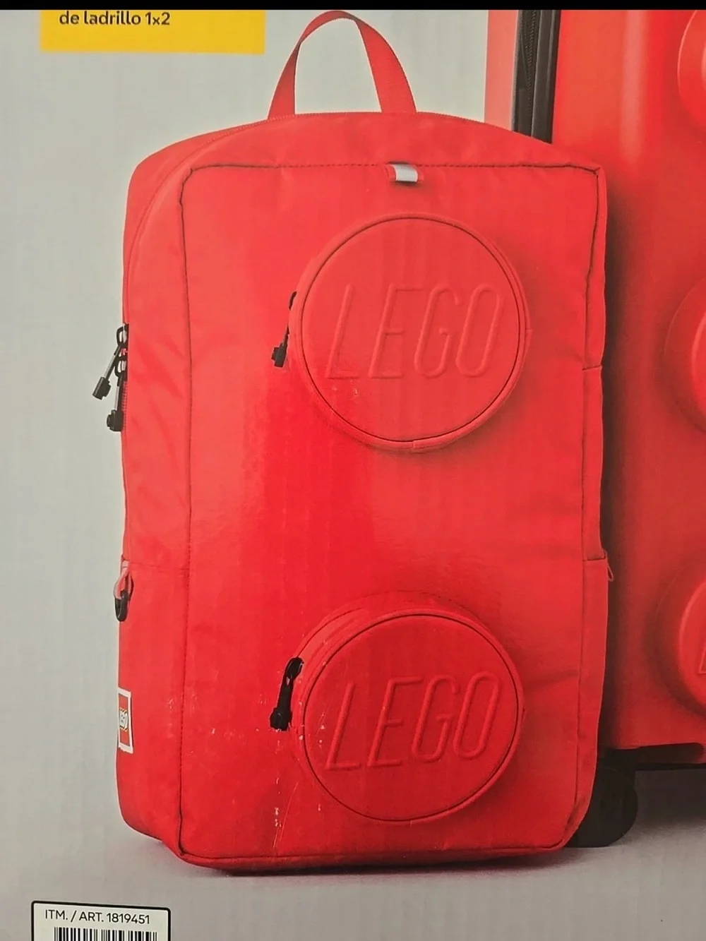 Lego Red Men's Brick-Style Backpack - Picture 5 of 8